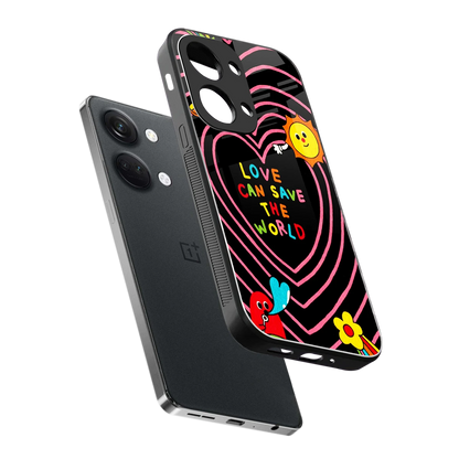 Save With Love sleek oneplus nord 3 cover with tempered glass back and TPU edges