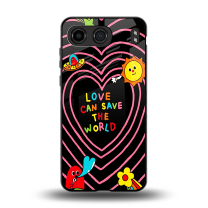 Save With Love back phone cover | glass case for oneplus nord 4