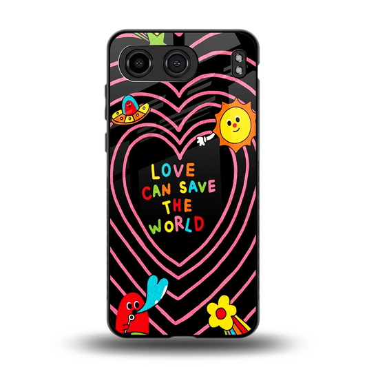 Save With Love back phone cover | glass case for oneplus nord 4