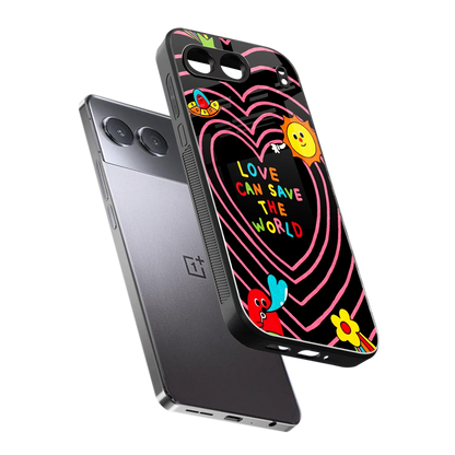 Save With Love sleek oneplus nord 4 cover with tempered glass back and TPU edges