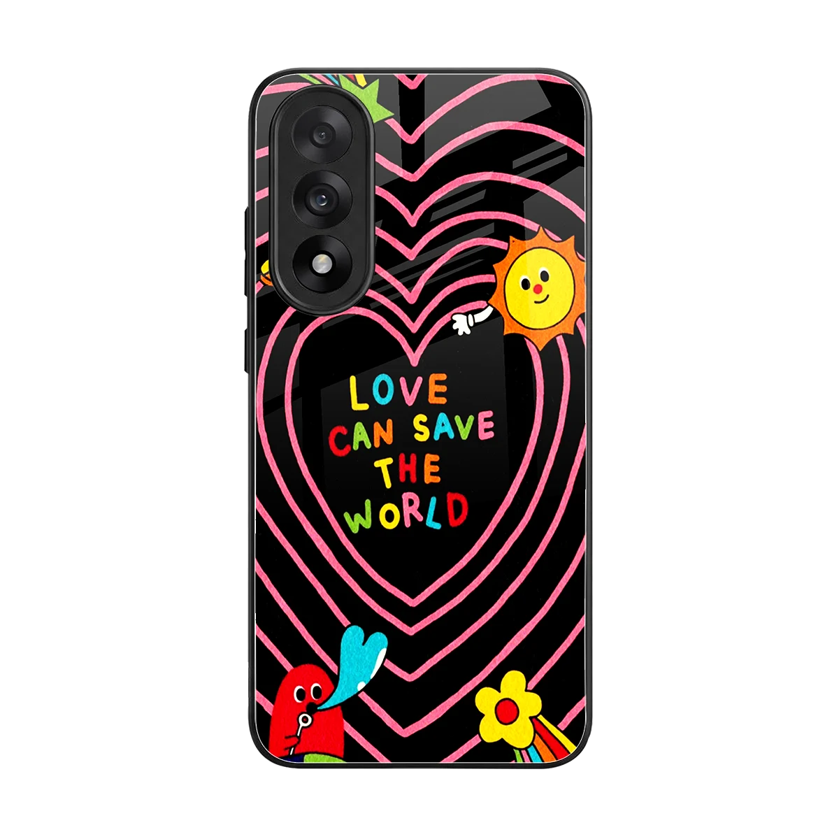 Save With Love back phone cover | glass case for oneplus nord 5