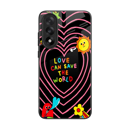 Save With Love back phone cover | glass case for oneplus nord 5