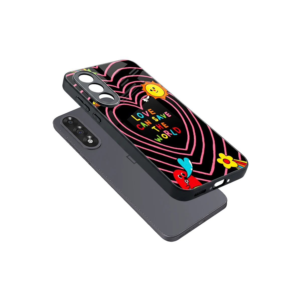 Save With Love sleek oneplus nord 5 cover with tempered glass back and TPU edges