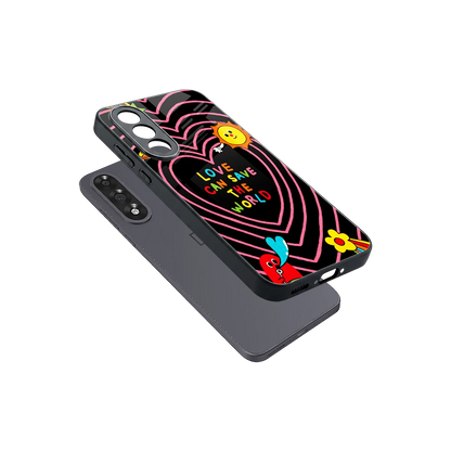 Save With Love sleek oneplus nord 5 cover with tempered glass back and TPU edges