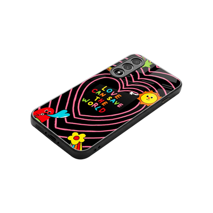 Save With Love stylish phone case for oneplus nord 5 | glossy glass and slim fit