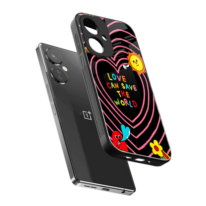 Save With Love sleek oneplus nord ce 3 cover with tempered glass back and TPU edges