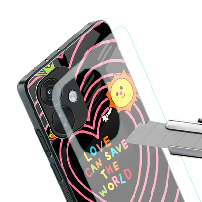Save With Love stylish phone case for oneplus nord ce 3 | glossy glass and slim fit