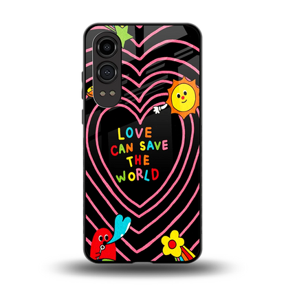 Save With Love back phone cover | glass case for oneplus nord ce 4 lite