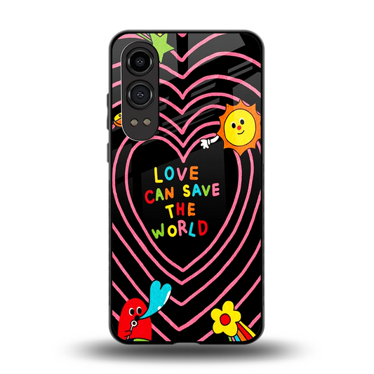 Save With Love back phone cover | glass case for oneplus nord ce 4 lite