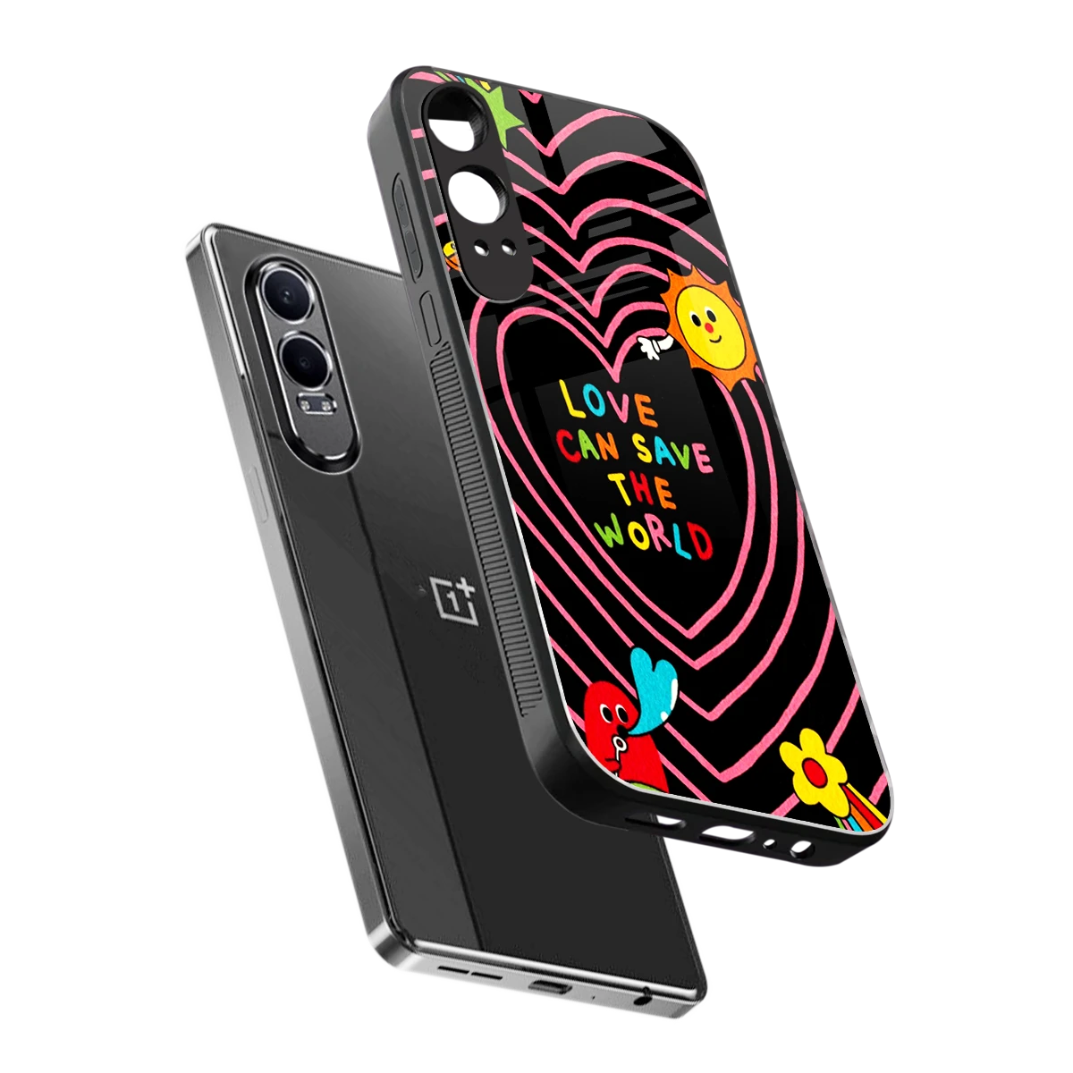 Save With Love sleek oneplus nord ce 4 lite cover with tempered glass back and TPU edges