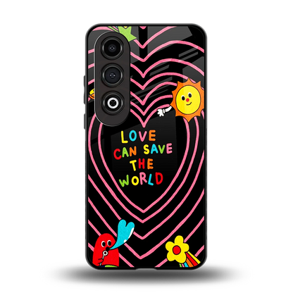 Save With Love back phone cover | glass case for oneplus nord ce 4