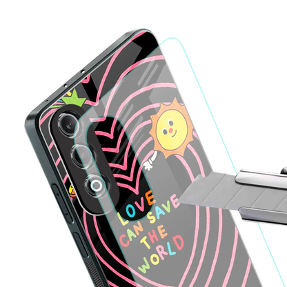 Save With Love stylish phone case for oneplus nord ce 4 | glossy glass and slim fit