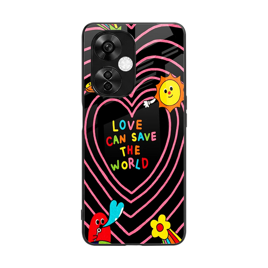 Save With Love back phone cover | glass case for oneplus nord ce 3 lite