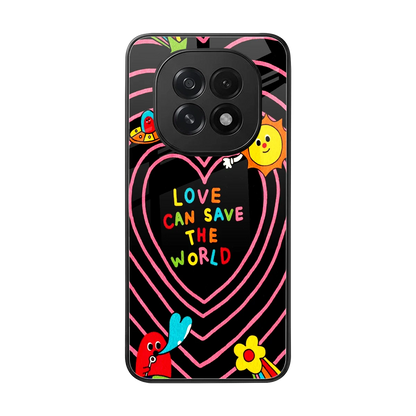 Save With Love back phone cover | glass case for oppo f29 5g