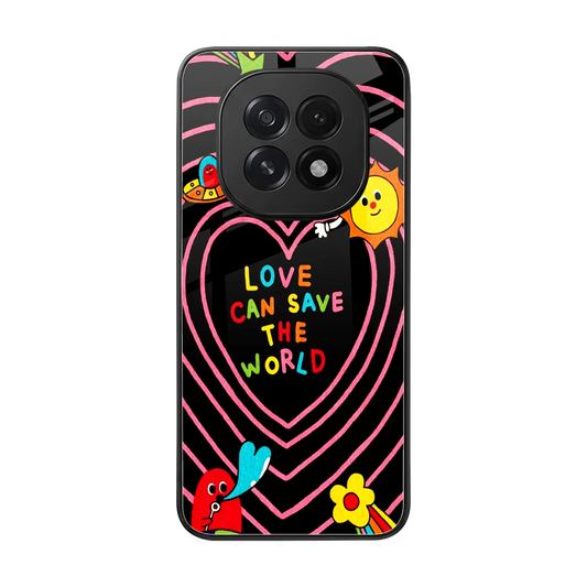 Save With Love back phone cover | glass case for oppo f29 5g