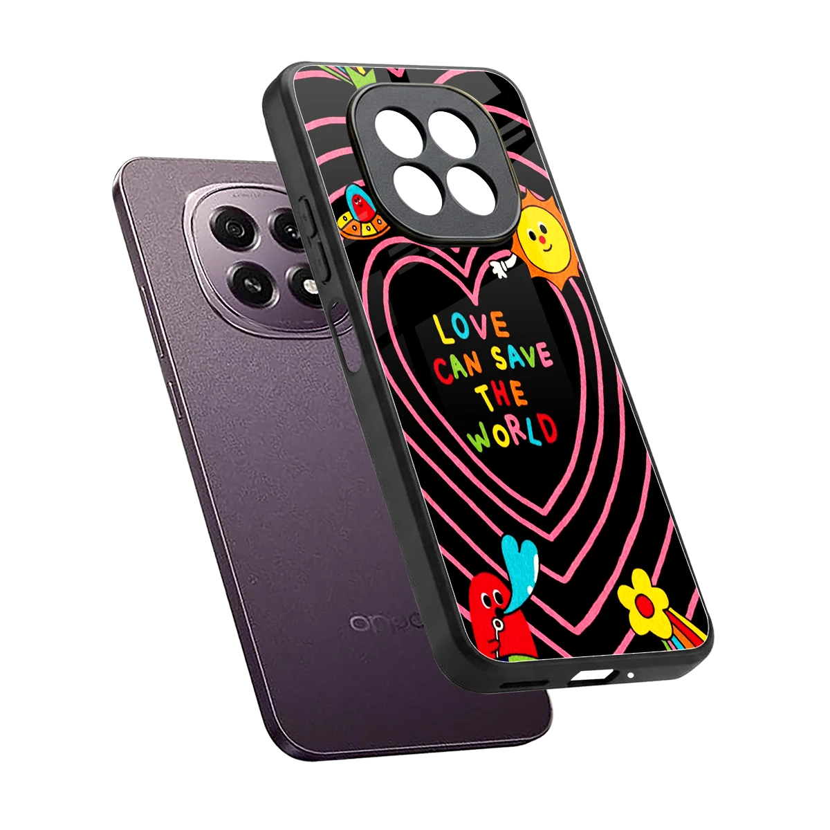 Save With Love sleek oppo f29 5g cover with tempered glass back and TPU edges