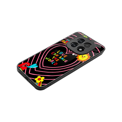 Save With Love stylish phone case for oppo f29 5g | glossy glass and slim fit