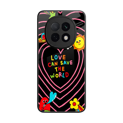 Save With Love back phone cover | glass case for oppo f29 pro 5g