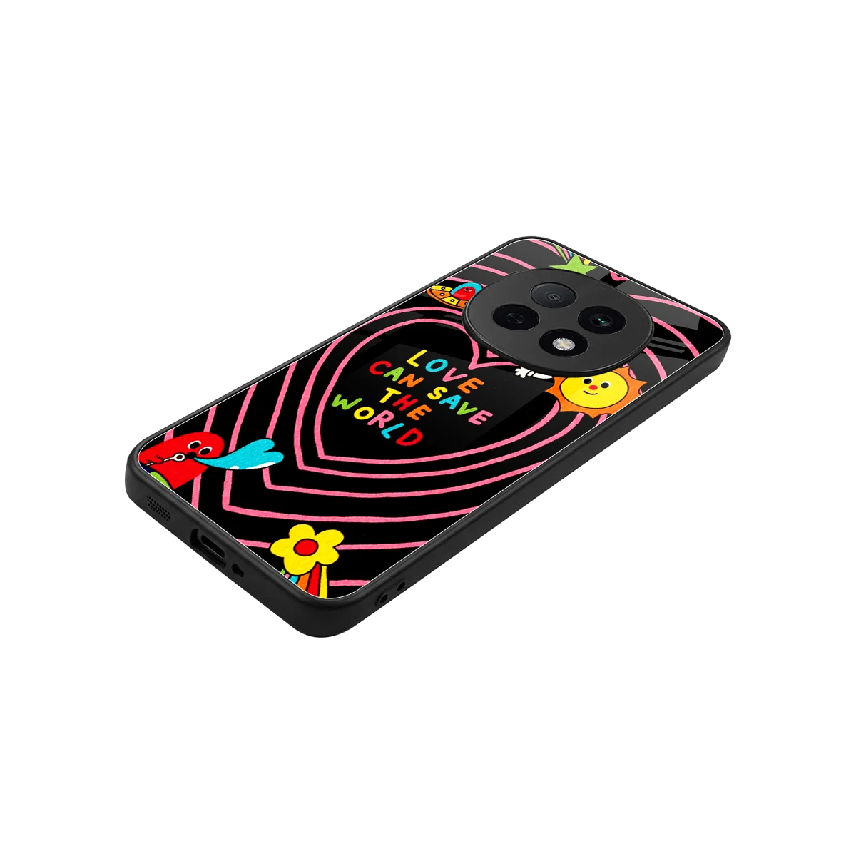 Save With Love stylish phone case for oppo f29 pro 5g | glossy glass and slim fit