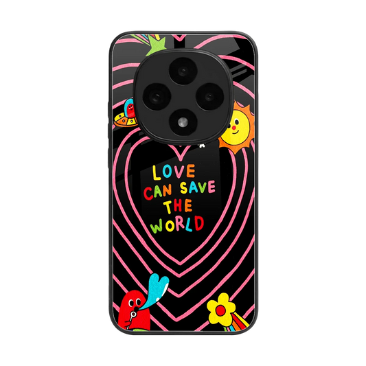 Save With Love back phone cover | glass case for oppo f31 pro 5g