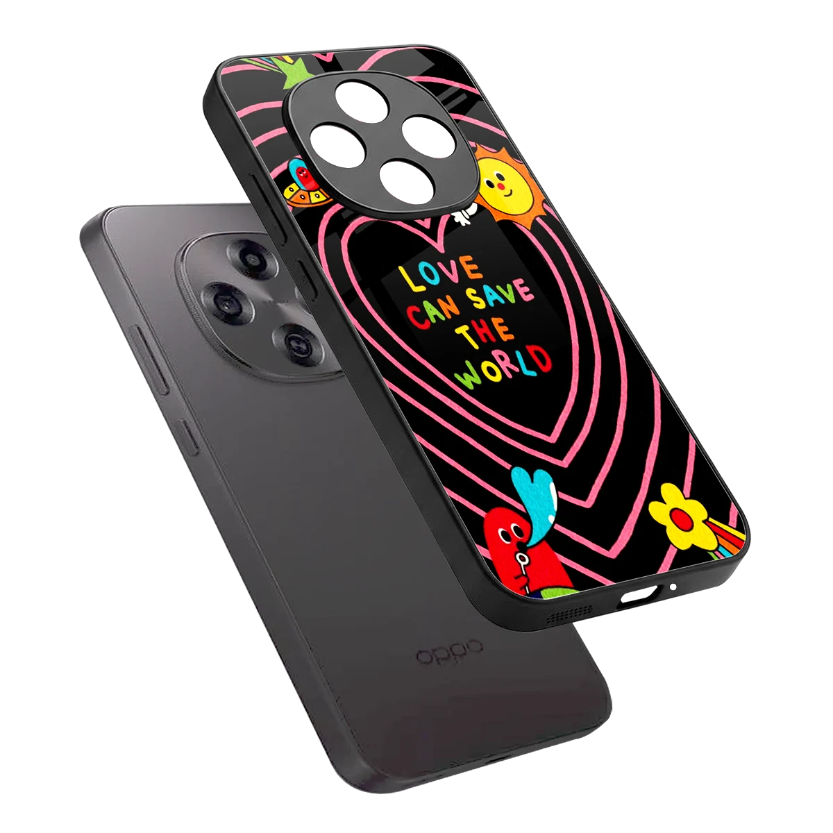 Save With Love sleek oppo f31 pro 5g cover with tempered glass back and TPU edges