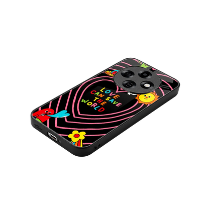 Save With Love stylish phone case for oppo f31 pro 5g | glossy glass and slim fit
