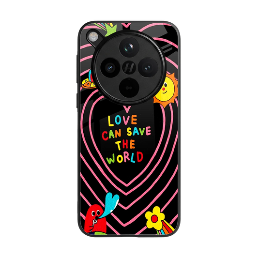 Save With Love back phone cover | glass case for oppo find x8