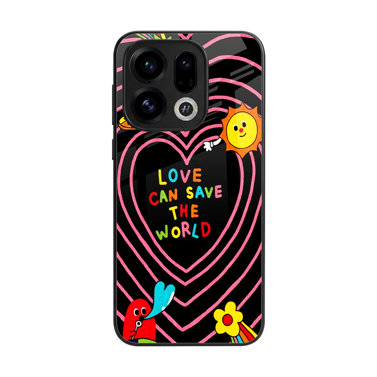 Save With Love back phone cover | glass case for oppo find x9