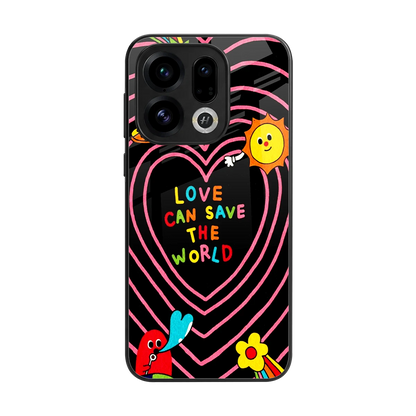 Save With Love back phone cover | glass case for oppo find x9