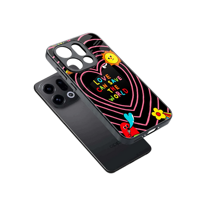 Save With Love sleek oppo find x9 cover with tempered glass back and TPU edges