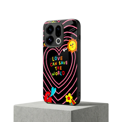 Save With Love oppo find x9 mobile cover | shockproof glass phone case