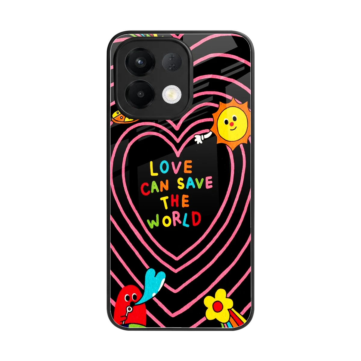 Save With Love back phone cover | glass case for oppo k13 5g