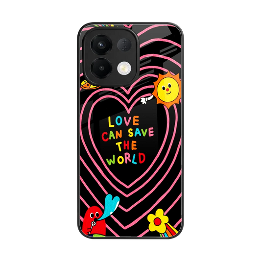 Save With Love back phone cover | glass case for oppo k13 5g