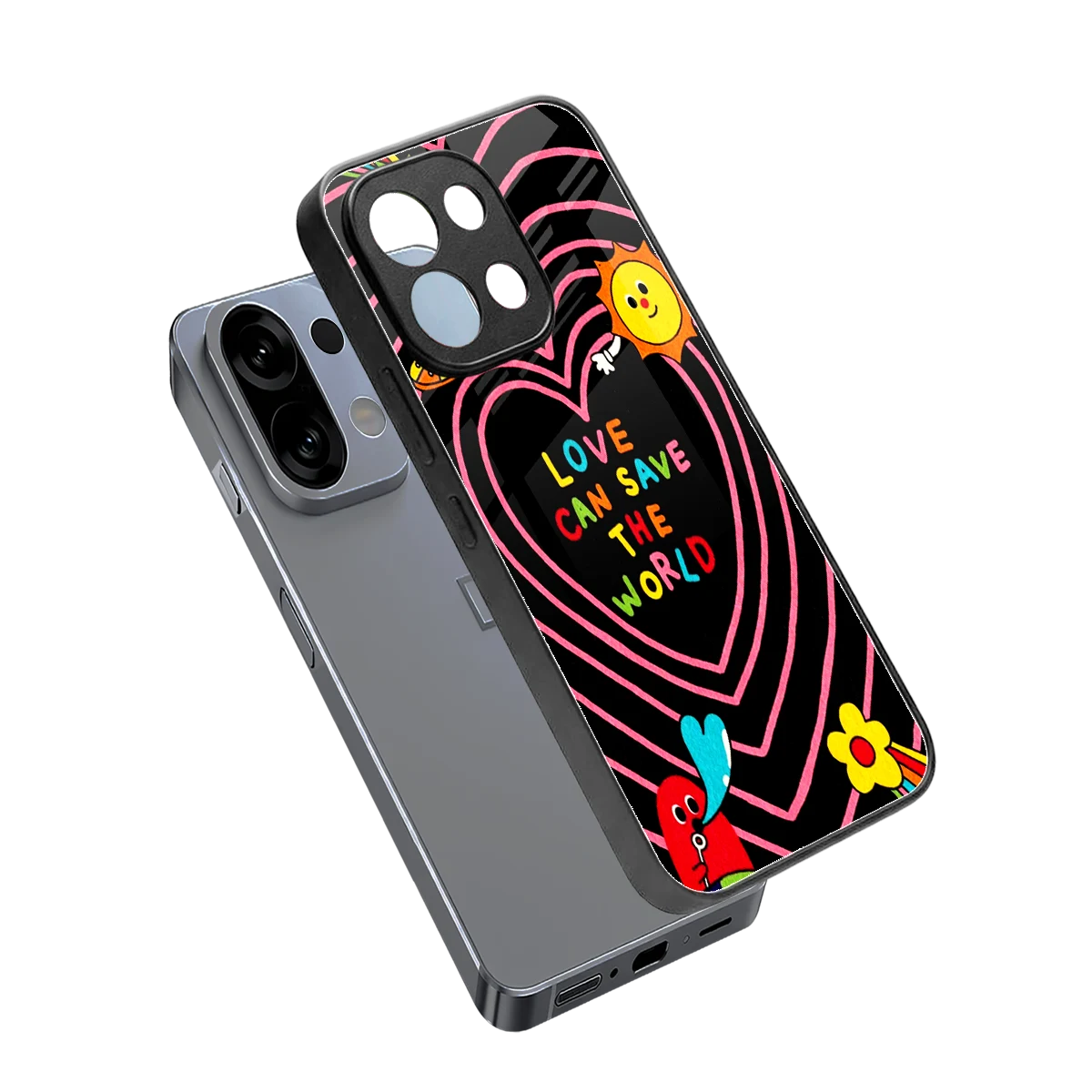 Save With Love sleek oppo k13 5g cover with tempered glass back and TPU edges