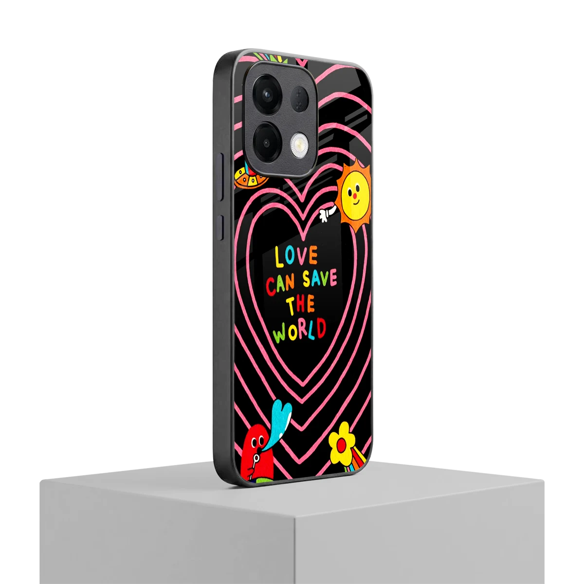 Save With Love oppo k13 5g mobile cover | shockproof glass phone case