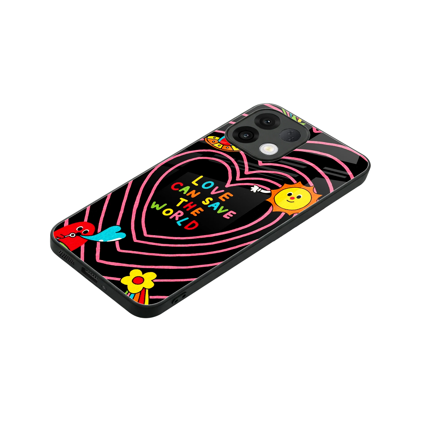 Save With Love stylish phone case for oppo k13 5g | glossy glass and slim fit