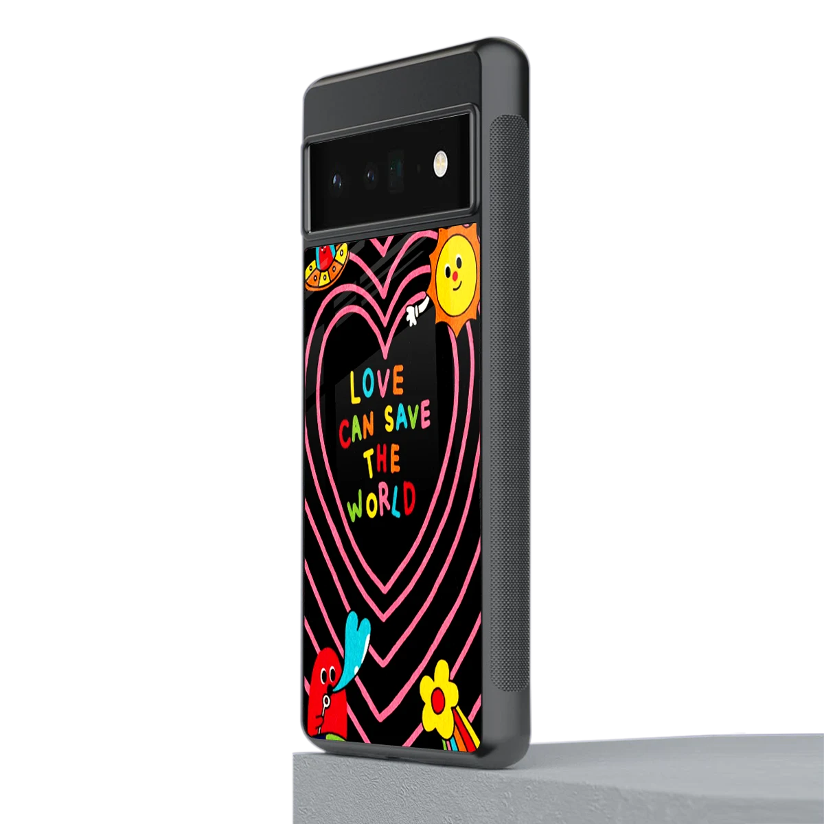 Save With Love stylish phone case for google pixel 6 pro | glossy glass and slim fit