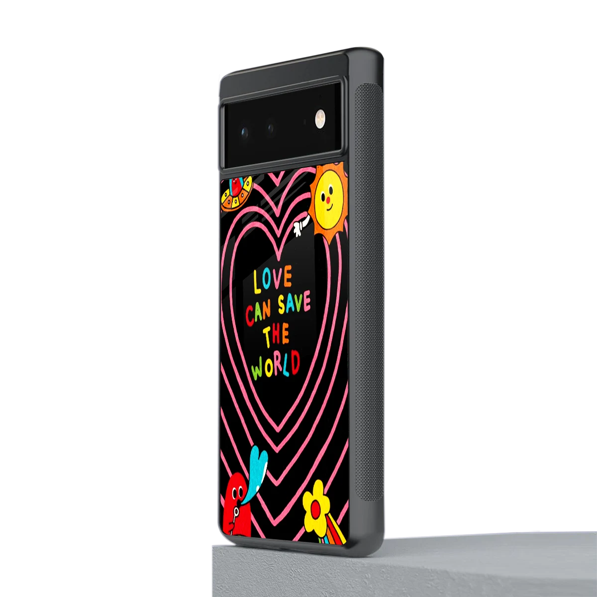 Save With Love stylish phone case for google pixel 6 | glossy glass and slim fit