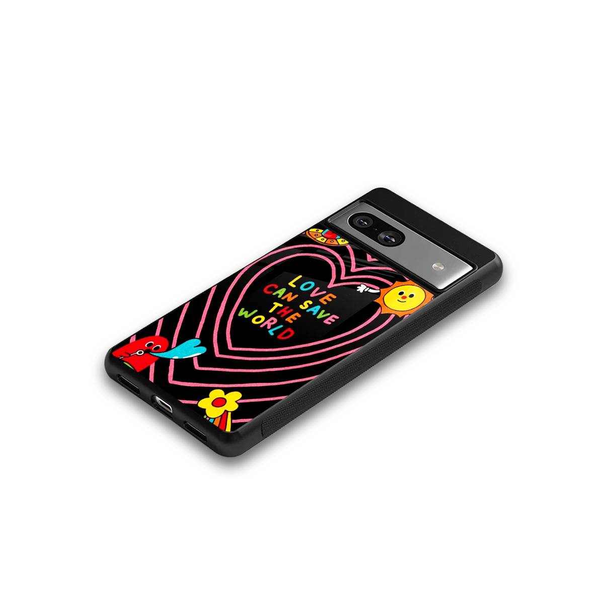 Save With Love google pixel 7a mobile cover | shockproof glass phone case