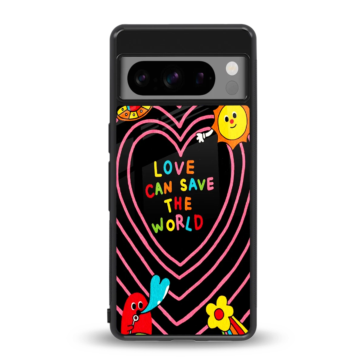 Save With Love back phone cover | glass case for google pixel 8 pro