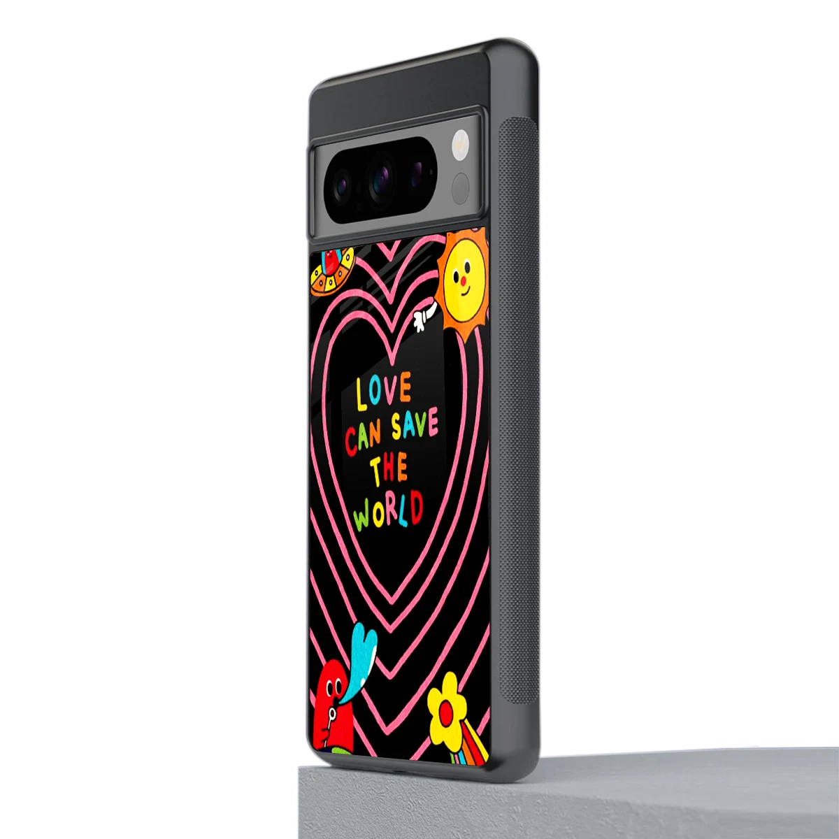 Save With Love stylish phone case for google pixel 8 pro | glossy glass and slim fit