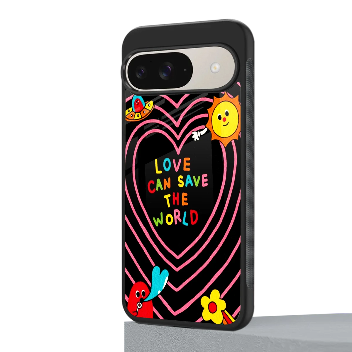 Save With Love google pixel 9 mobile cover | shockproof glass phone case