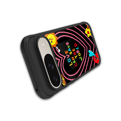 Save With Love stylish phone case for google pixel 9 | glossy glass and slim fit