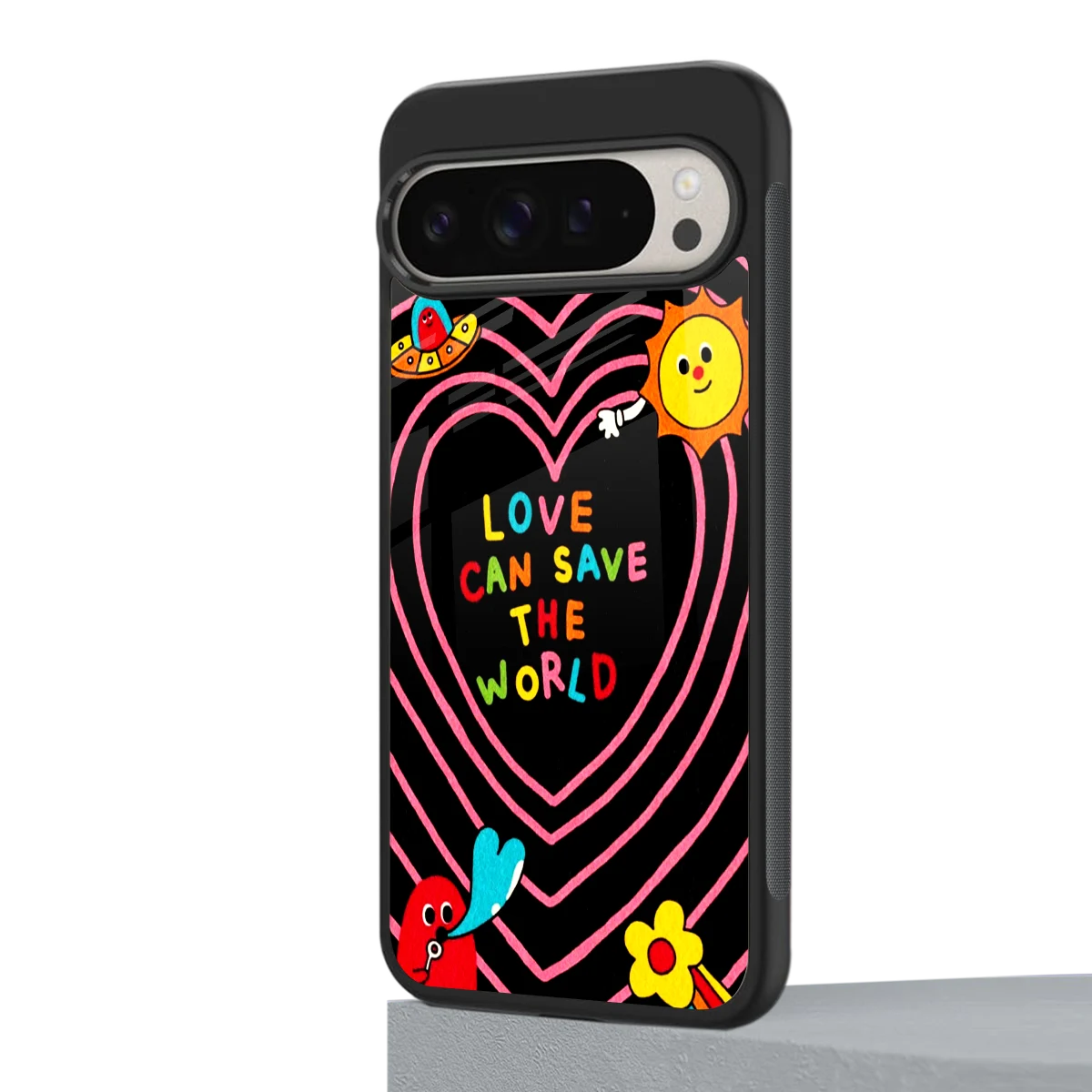 Save With Love google pixel 9 pro mobile cover | shockproof glass phone case