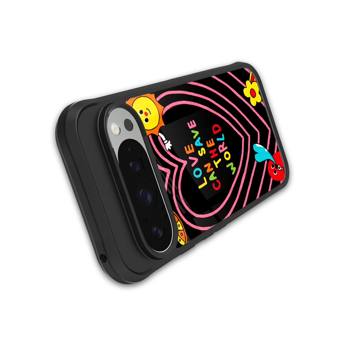 Save With Love stylish phone case for google pixel 9 pro xl | glossy glass and slim fit