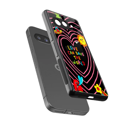 Save With Love sleek google pixel 9a cover with tempered glass back and TPU edges
