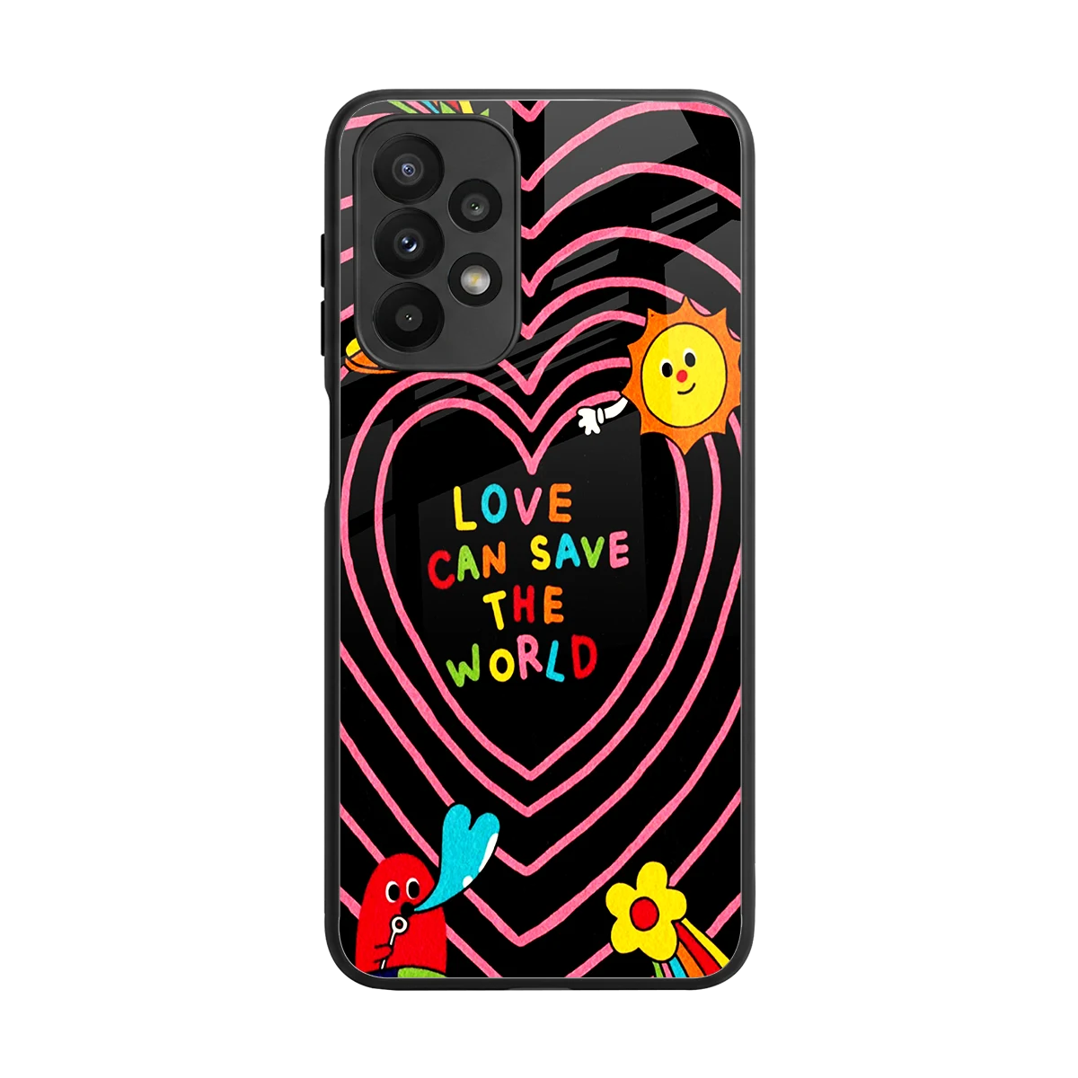 Save With Love back phone cover | glass case for samsung galaxy a23