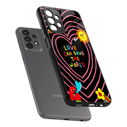 Save With Love sleek samsung galaxy a23 cover with tempered glass back and TPU edges