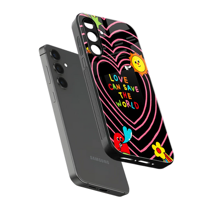 Save With Love sleek samsung galaxy m34 5g cover with tempered glass back and TPU edges