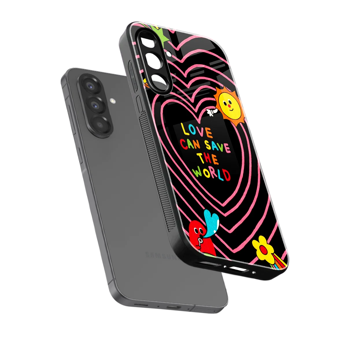 Save With Love sleek samsung galaxy a17 5g cover with tempered glass back and TPU edges